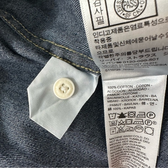 Levi’s The Western Standard Fit Denim Shirt Dark Wash Size 2XL NEW WITH TAGS - Picture 6 of 7